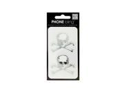Bulk Buys CG122 48 Skull and Crossbones Phone Bling Removable Stickers