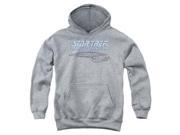 Trevco Star Trek Distressed Tng Youth Pull Over Hoodie Athletic Heather Extra Large