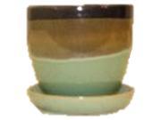 Border Concepts 47002 7 in. Egg Pot With Attached Saucer Pack of 6
