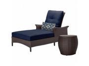 Hanover GRAMERCY2PC NVY Gramercy 2 Piece Chaise Lounge Set Navy