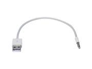 QVS USB Stereo Audio Sync Charger Cable for iPod Shuffle