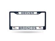 Denver Broncos Metal License Plate Frame Navy