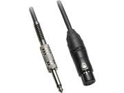 audio technica Model ATR MCU10 10 ft. XLRF 1 4 Cable for Balanced Microphones with Pin 2 Hot