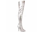 Devious VIVA3016_R GG 8 10 in. Platform Thigh Boot with Lightning Bolt Red Size 8