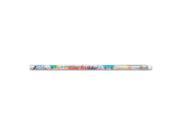 Moon Products 7500B Decorated Wood Pencil Happy Birthday From Your Teacher Silver