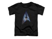 Trevco Star Trek Galactic Shield Short Sleeve Toddler Tee Black Large 4T