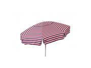 Heininger Holdings 1426 Euro 6 ft. Umbrella Tri Color Stripe Red White Blue Patio Pole