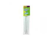 Bulk Buys Cc255 25 Pack 12 Inch 6Mm White Chenille Craft Stems Pack Of 24