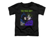 Trevco Dc Mad Bro Short Sleeve Toddler Tee Black Large 4T
