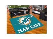 Fan Mats FAN 14324 Miami Dolphins NFL Man Cave All Star Floor Mat 34in x 45in