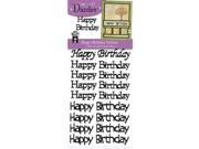 Hot Off The Press HOTP1909 Happy Birthday Greetings Silver Glitter Stickers