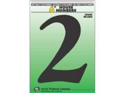 Hy Ko Products 30202 Black 6 in. Plastic Number 2 Pack Of 5
