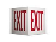 Quartet VSPEX96 Red White Projecting 3 Way Sign EXIT 6 x 9 in.