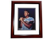 8 x 10 in. Orlando Cepeda Autographed San Francisco Giants Photo with Rookie Of The Year Inscription Mahogany Custom Frame