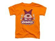 Trevco Chowder Logo Short Sleeve Toddler Tee Orange Large 4T