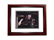 8 x 10 in. Tico Torres Autographed Bon Jovi Drummer Concert Photo Mahogany Custom Frame
