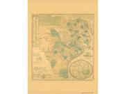 Universal Map 16178 Texas 1853 Historical Print Mounted Map