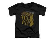 Trevco Star Trek 3D Logo Short Sleeve Toddler Tee Black Medium 3T