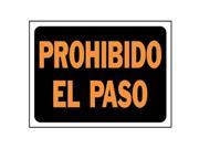 Hy Ko Products 3109 8.5 x 12 in. Se Prohibido El Paso No Trespassing Sign Pack Of 10