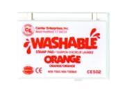 Center Enterprises Non Toxic Washable Stamp Pad 2.25 x 3.75 in. Orange