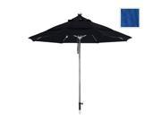 March Products LUXY908 F03 9 ft. Stain Steel SinglePole FGlass Ribs M Umbrella DV Anodized Olefin Pacific Blue