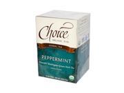 Choice Organic Teas 849018 Choice Organic Teas Peppermint Herb Tea 16 Tea Bags Case of 6