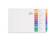 Avery Dennison 11149 Ready Index Customizable Table Of Contents Multicolor Dividers 12 Tab