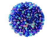 School Specialty Glass Bead Collection Blue 1 Lbs.