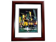 8 x 10 in. Desmond Bishop Autographed Green Bay Packers Photo Super Bowl XLV Champion Mahogany Custom Frame