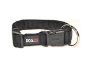 Dogline M8003 1 11 17 L x 0.63 W in. Comfort Microfiber Flat Collar Black