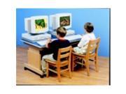 Childcraft Adjustable 2 Station Mobile Computer Table 47.5 W x 29 D x 20.12 28.63 H in.