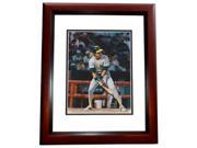 8 x 10 in. Jose Canseco Autographed Oakland As Photo Mahogany Custom Frame