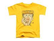 Trevco Dubble Bubble Pucker Ups Short Sleeve Toddler Tee Yellow Large 4T
