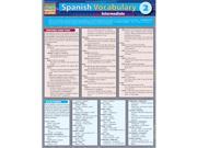 BarCharts 9781423216704 Spanish Vocabulary 2 Intermediate Quickstudy Easel