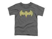 Trevco Dc Batgirl Logo Distressed Short Sleeve Toddler Tee Charcoal Medium 3T