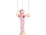 Sunny Toys WB303B 16 In. Fuzzy Monkey Pink Small Marionette