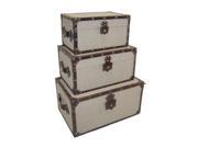 Cheung s FP 3028 3 Wooden Decorative Linen Small Trunks Set of 3