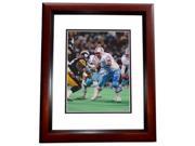 8 x 10 in. Bruce Matthews Autographed Houston Oilers Photo Hall of Fame 2007 Inscription Mahogany Custom Frame