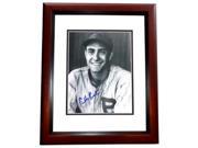 8 x 10 in. Sibby Sisti Autographed Boston Braves Photo Mahogany Custom Frame