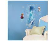 ROOMMATES RMK2739GM Frozen Ice Palace with Else and Anna Peel and Stick Giant Wall Decals