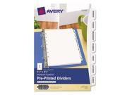 Avery Dennison 11292 Style Edge Insertable Dividers with Pocket 5 Tab