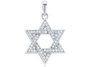 Doma Jewellery SSPRZ015 Sterling Silver Cross Pendant With Micro Set CZ 2.3 g