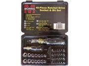 Morris Products 54220 40 Piece Ratchet Driver Socket And Bit Set