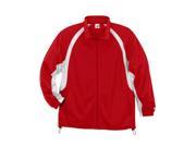 Badger B2702 Youth Brushed Tricot Hook Jacket Red White Large
