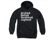 Archie Comics Ampersand List Youth Pull Over Hoodie Black Extra Large