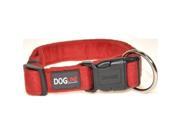 Dogline M8003 3 11 17 L x 0.63 W in. Comfort Microfiber Flat Collar Red