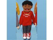 Sunny Toys GS4631 28 In. Ethnic Yarn Haired Boy In Red Full Body Puppet