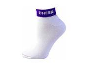 Pizzazz Performance Wear 7020 PUR L 7020 Cheer Anklet Sock Purple Large