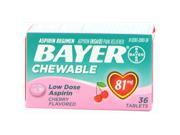 Bayer Low Dose 81 mg Chewable Tablets 36 Cherry Flavored