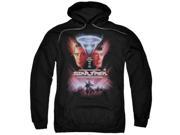 Trevco Star Trek The Final Frontier Movie Adult Pull Over Hoodie Black 3X